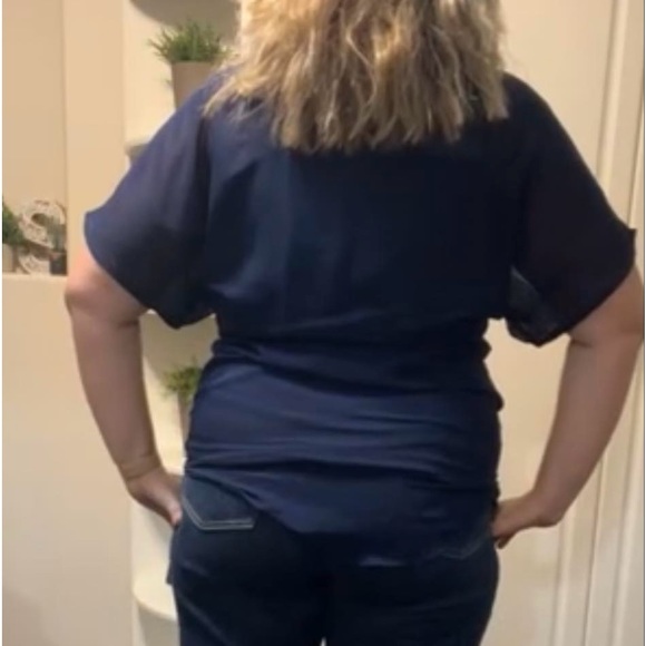 Blue Transparent Top with Slip - Picture 2 of 5